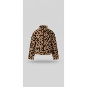 “Avec Les Filles Leopard Print Faux Fur Jacket – Women’s Small”\